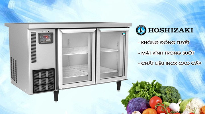 Bàn mát 2 cánh kính Hoshizaki RTW-126LS4-GD cao cấp