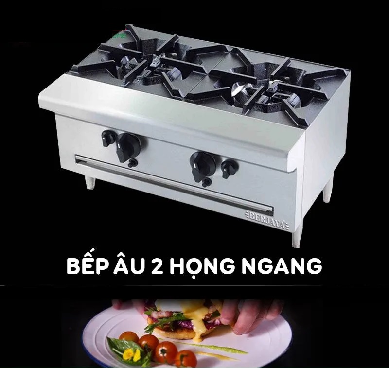 Bếp âu Berjaya 2 họng ngang Ob 2s