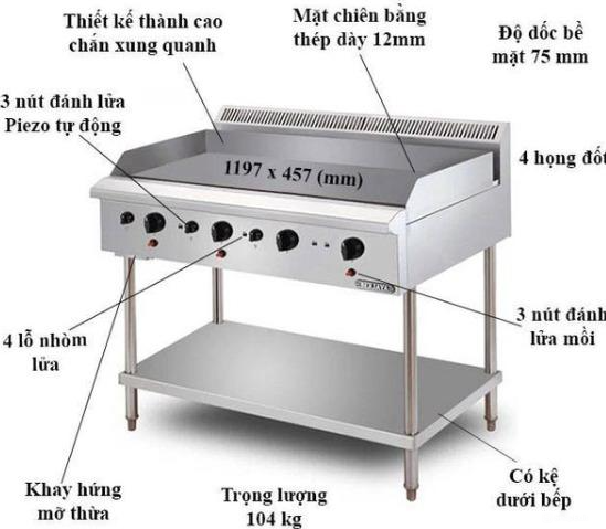 Bếp Chiên Phẳng Công Nghiệp Berjaya GG4BFS-17