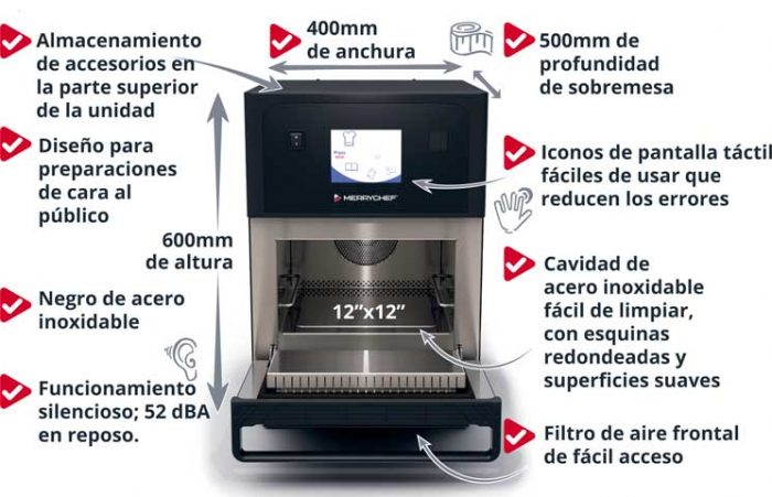 Lò nướng siêu tốc Merrychef E1S công dụng