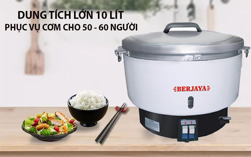 Nồi cơm công nghiệp Berjaya Bjy-grc60 dùng gas dung tích lớn