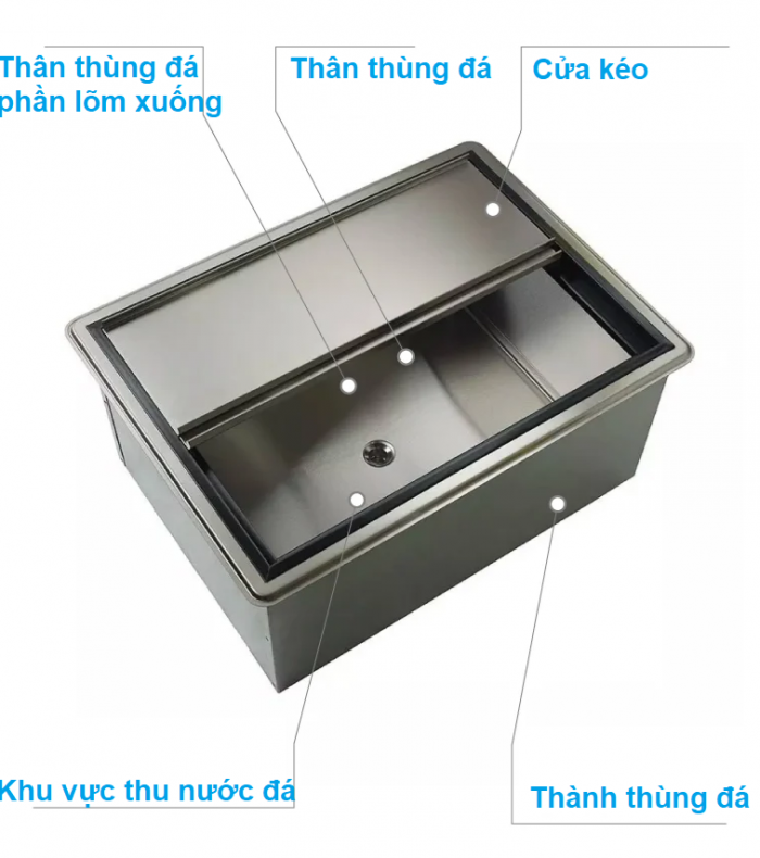 Thùng Đựng Đá Inox 304 Fhv F&B Solutions