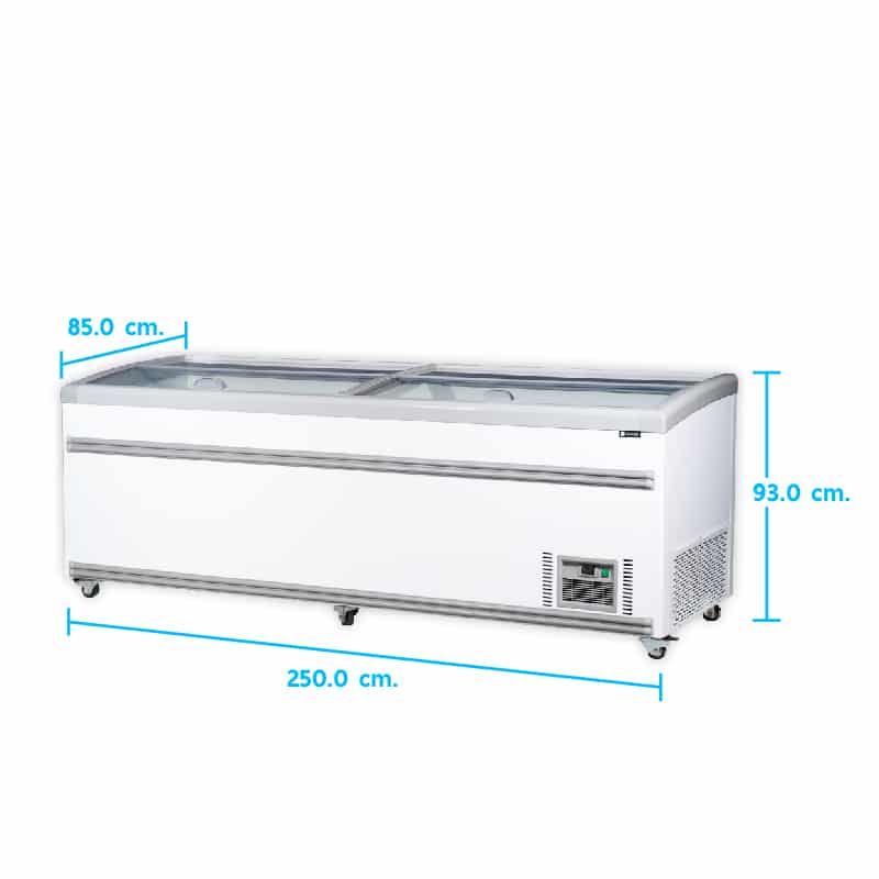 Tủ đông trưng bày dạng đảo (cvs) Sne-1855 Sanden intercool kích thước