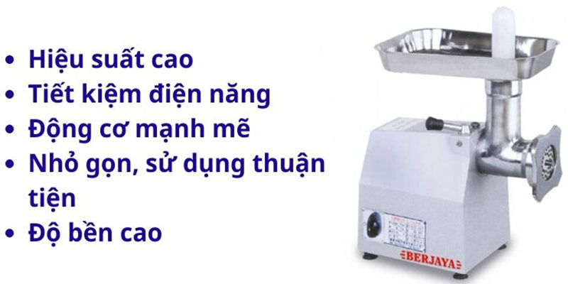 thông tin MÁY XAY THỊT BERJAYA BJY-MM12-S