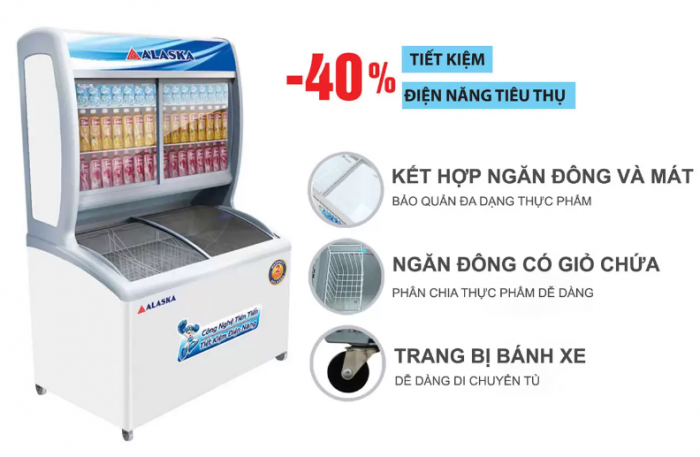 Tủ đông mát kết hợp Alaska SFC-500