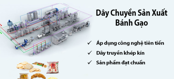 Dây chuyền sản xuất bánh gạo cay