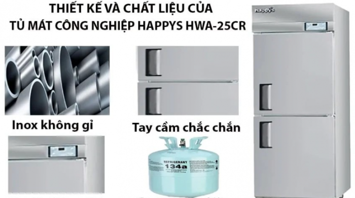 Tủ mát 2 cánh Happys HWA-25CR