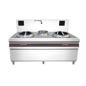 Bếp Từ Đôi Công Nghiệp Mặt Lõm 15KW Phi 370MM - Có Trả Góp