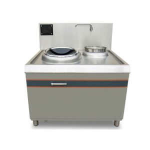 Bếp Từ Đơn Lõm 15KW Mặt Kính Phi 370mm Kèm Bầu Nước Công Nghiệp - Có Trả Góp